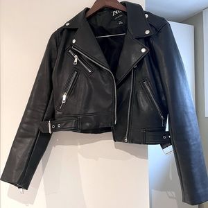 Zara Moto Jacket Faux Leather